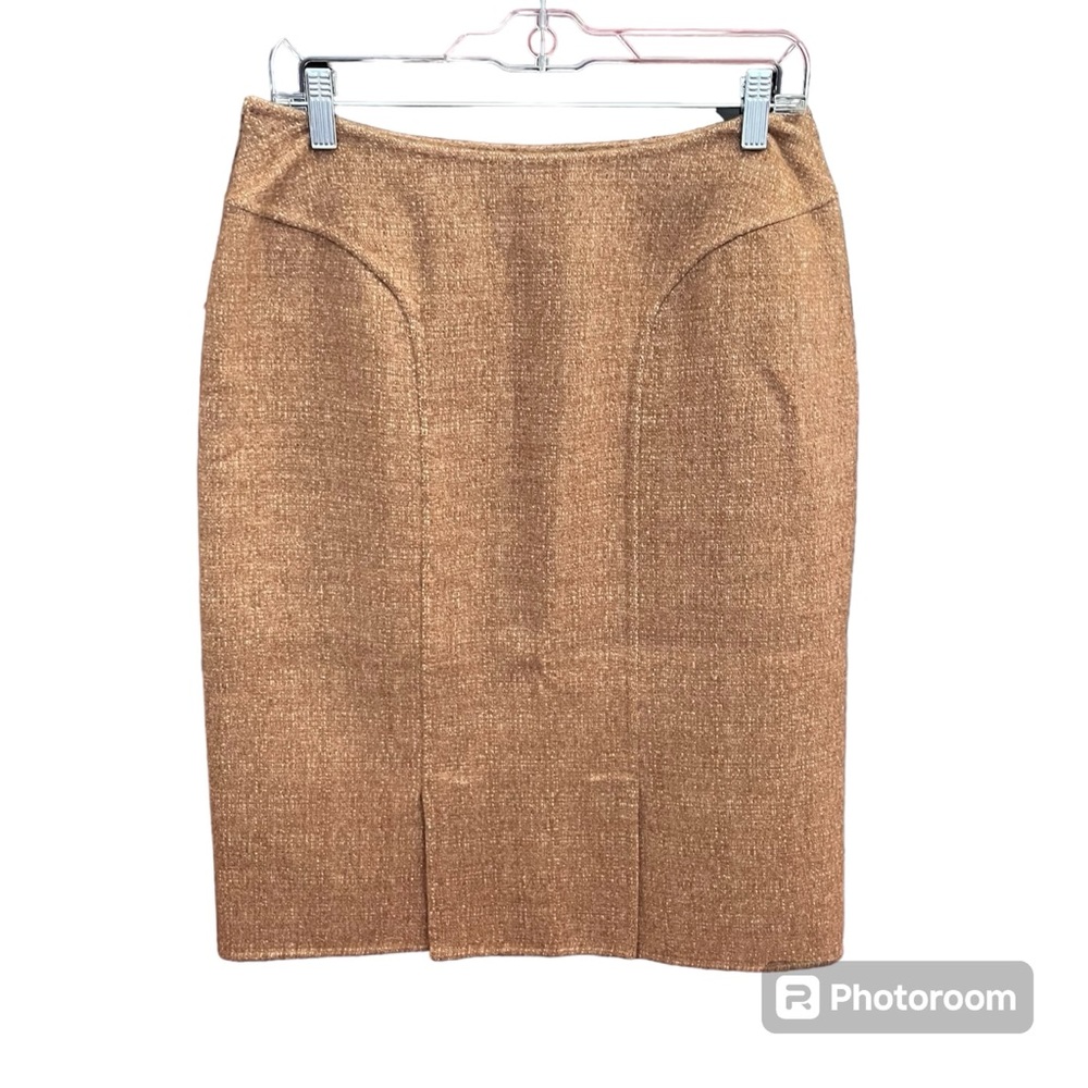 Vintage Oscar de la Renta Cashmere Skirt Tan Size 10